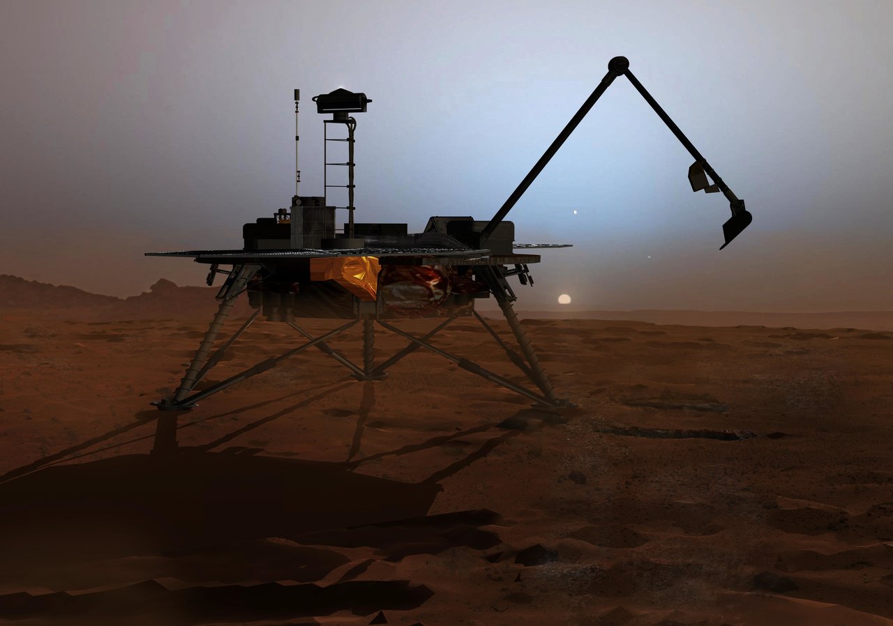 Artist's concept of the Mars Phoenix lander