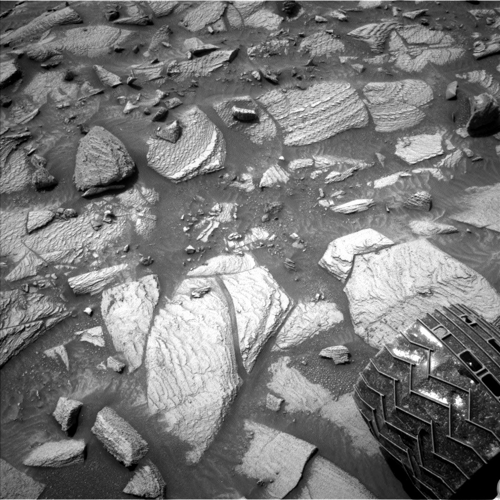 This image was taken by Left Navigation Camera onboard NASA's Mars rover Curiosity on Sol 4155. 